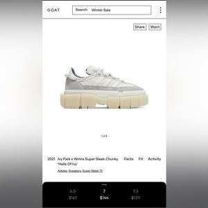 Adidas x Ivy Park Super Sleek sneakers